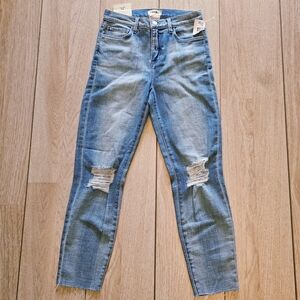 NWT L'AGENCE El Matador French Slim Fit Light Blue Denim Jeans Sz 25
